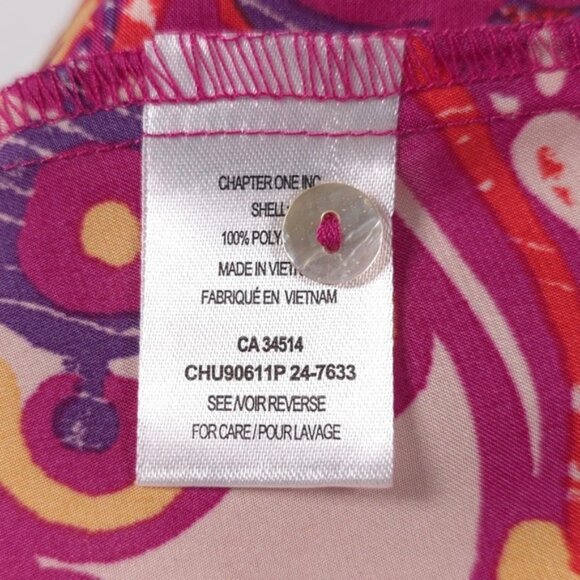 NWT HAVER LONDON Paisley Floral Button Down Shirt LS 2 Ways Untied Tied Size S/P - Picture 9 of 10